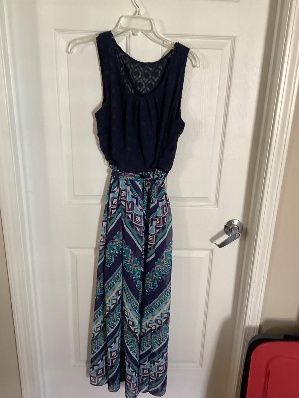 AB Studio Navy Lace Bodice Dress